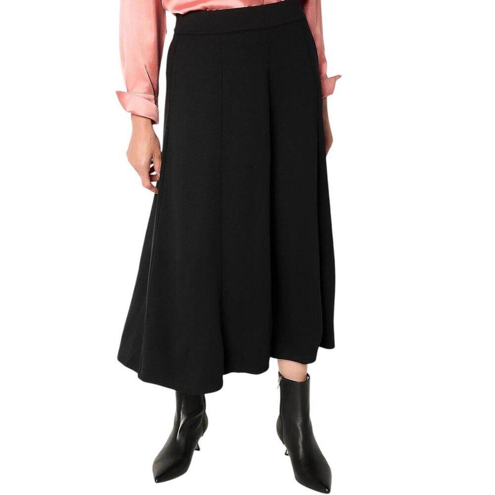 BEAUTIFUL by Lawrence Zarian Women's Silky Midi Skirt Blk - Petite